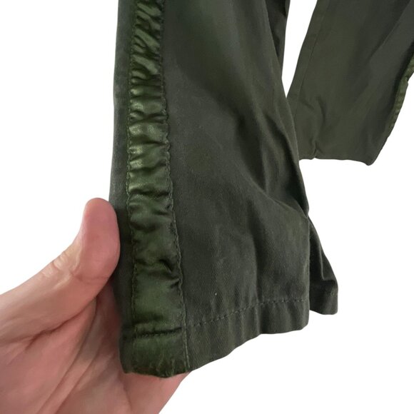 Zana Di Women's Army Green Cargo Pants Sz 14 Striped Legs Pockets Zipper Y2K Rav - Picture 6 of 9